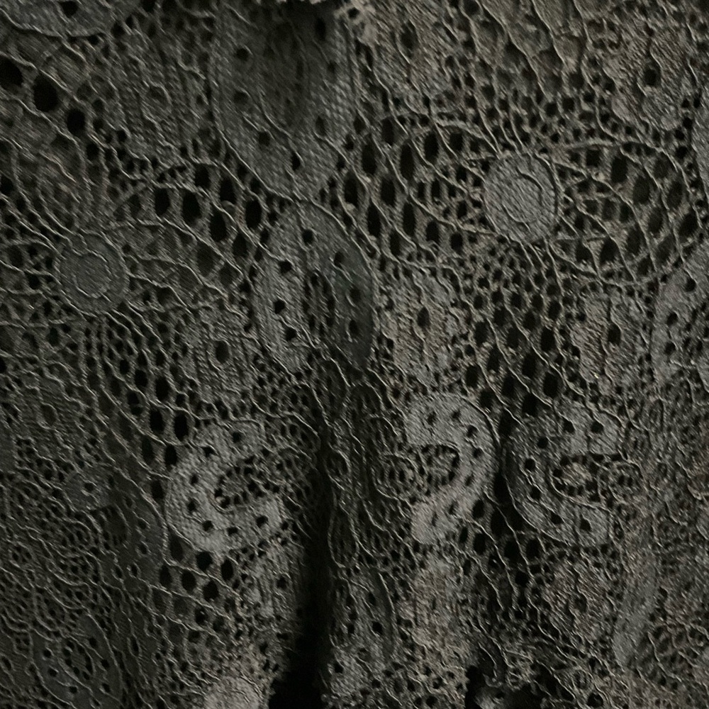 Zara Black 3/4 Sleeve V-Neck Lace Dress - Picture 5 of 16